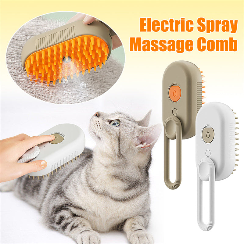 3-in-1 Electric Steam Pet Brush for Dogs & Cats